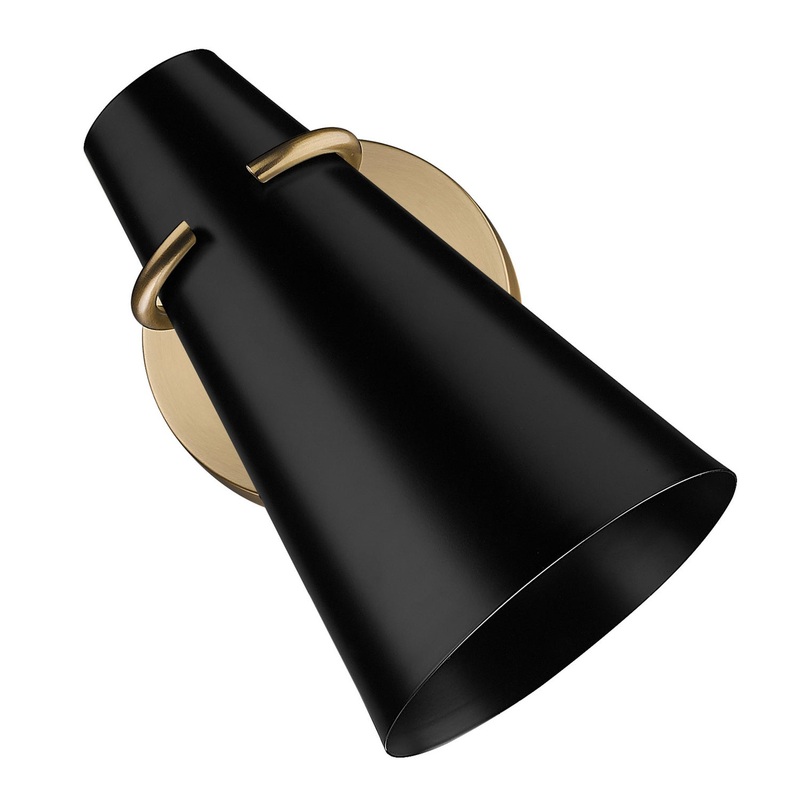 Reeva One Light Wall Sconce in Modern Brass