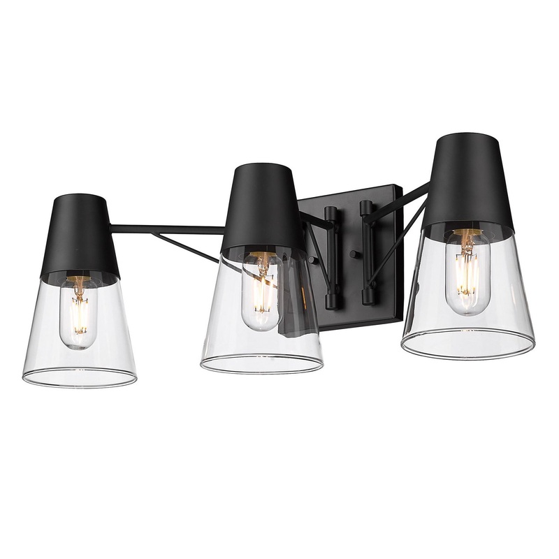 Ryker Three Light Bath Vanity in Matte Black