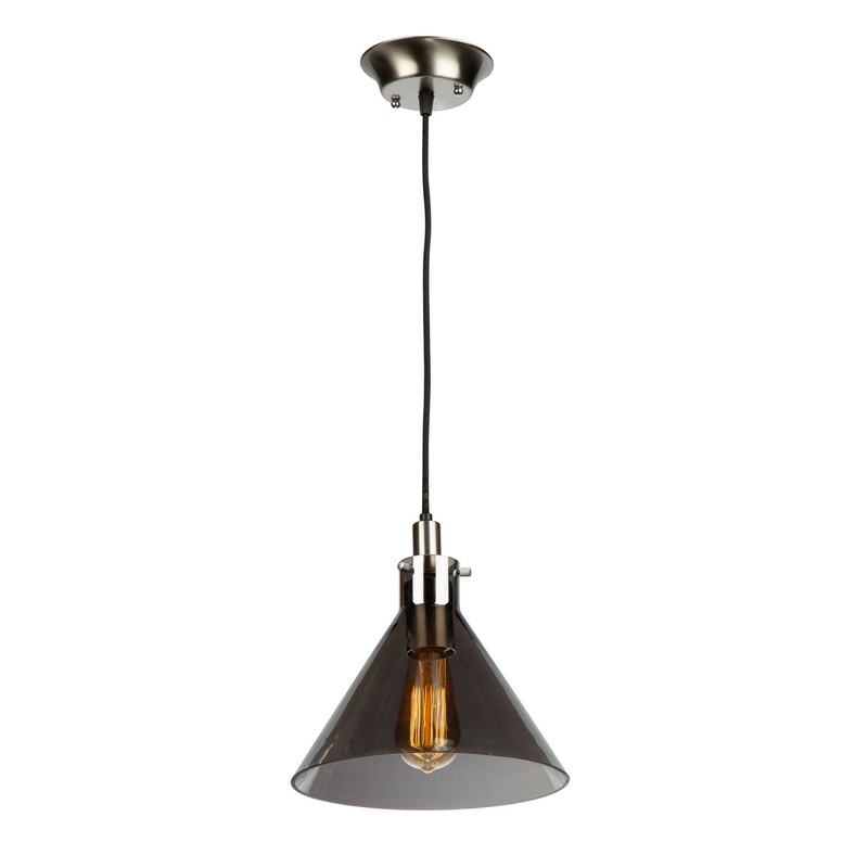 Single One Light Pendant in Satin Nickel & Polished Brass
