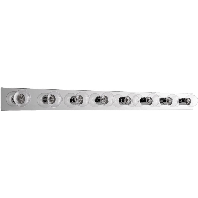 Vanity Strips Eight Light Vanity in Chrome