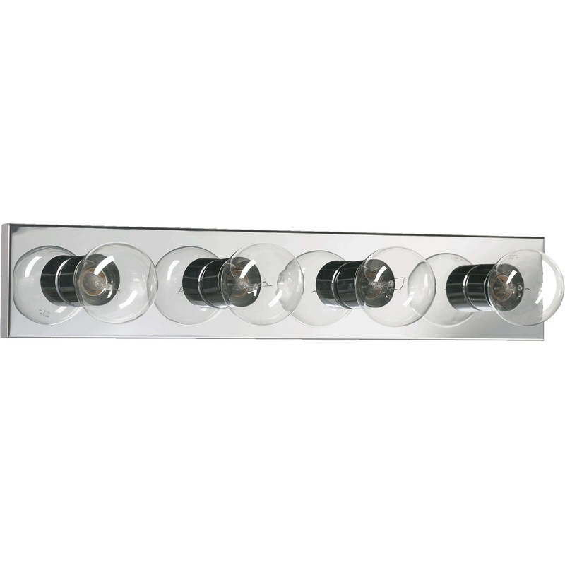 Vanity Strips Four Light Vanity in Chrome