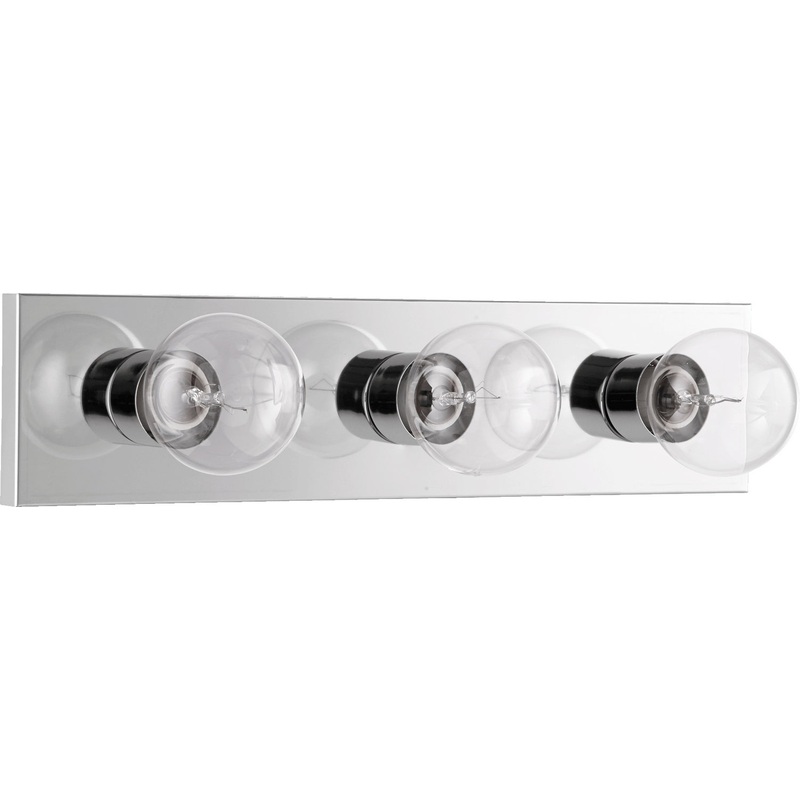 Vanity Strips Three Light Vanity in Chrome