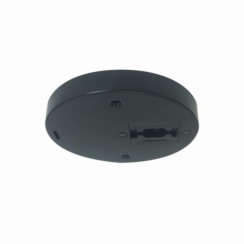 Aiden Round Monopoint Canopy For Track Head (Nte-850) in Black