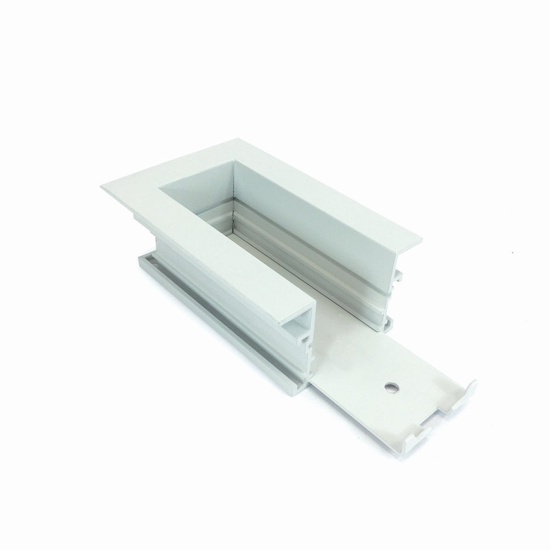 End Feed For Recessed Track, 1 Or 2 Circuit Track in White