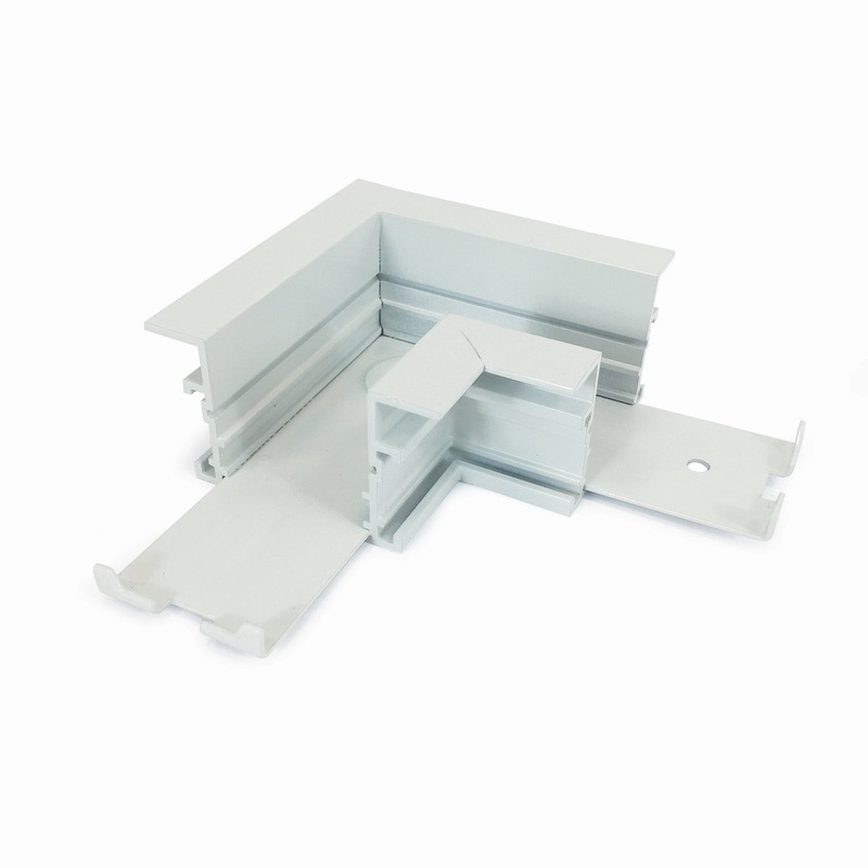 L Connector For Recessed Track, 1 Or 2 Circuit Track