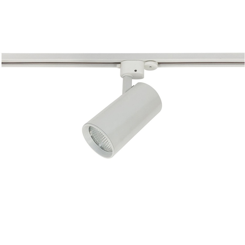 LED Track Head, Cylinder, 28W, Med. Flood in White