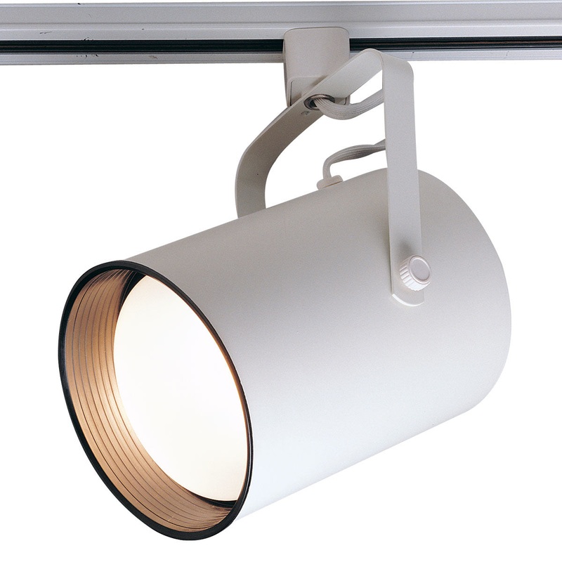 Line Voltage Track Flatback Cyl Par38 Wh,Bk Baf W in White