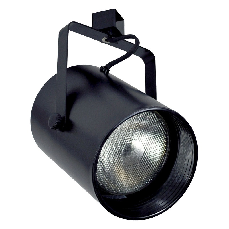 Line Voltage Track Flatback Cyl W/``J`` Adpt P38 Bk in Black
