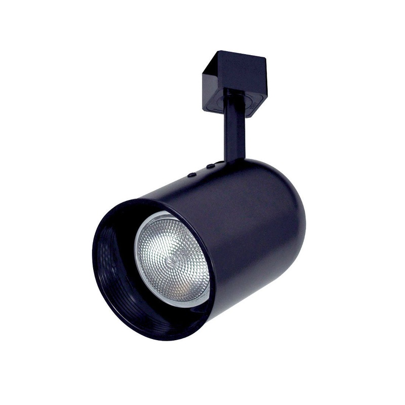 Line Voltage Track Rd Back Cyl W Baf ``L`` Adap in Black