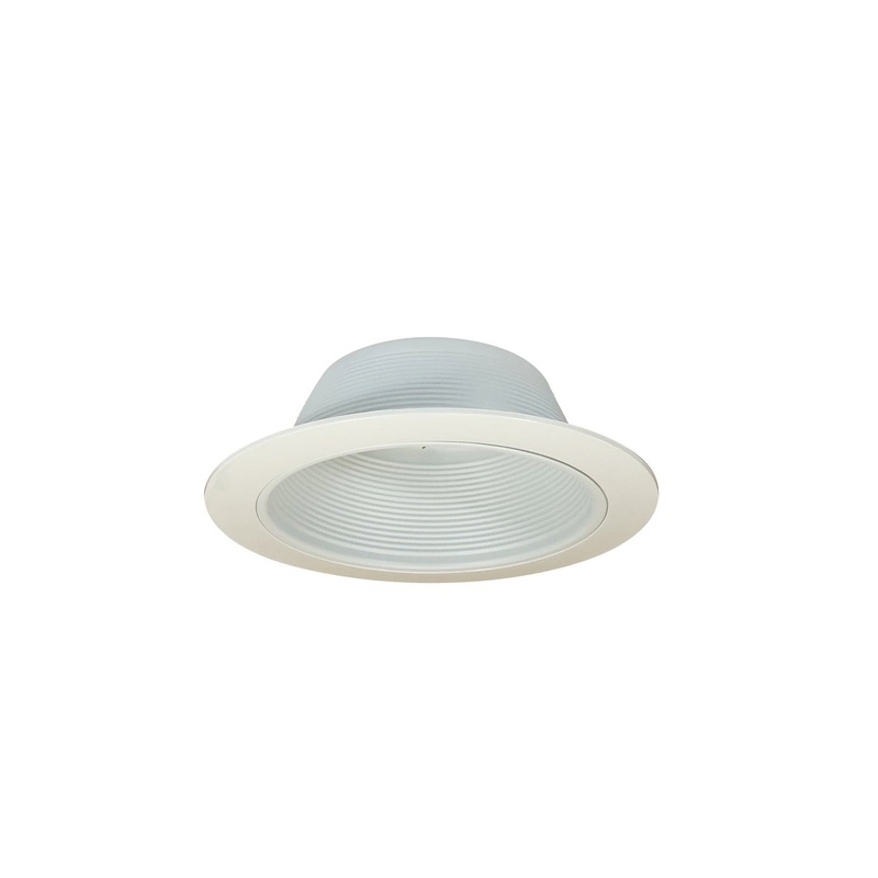 Recessed 6`` Br/Par30 Stepped Baffle W/ Plastic Oversized Ring in White