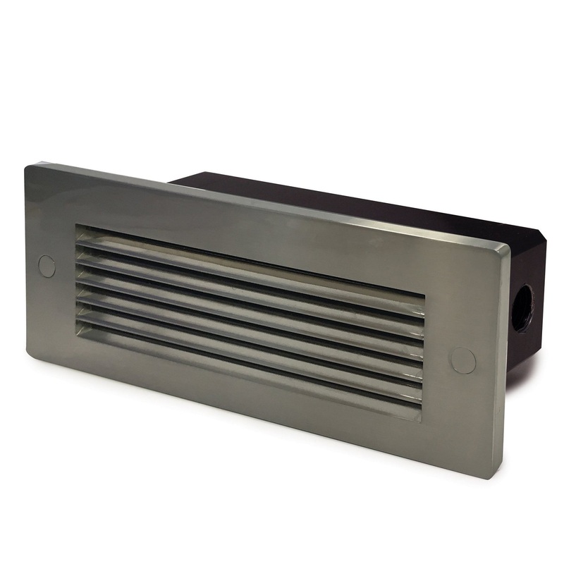 Step Louver Trim W/Led`S in Brushed Nickel