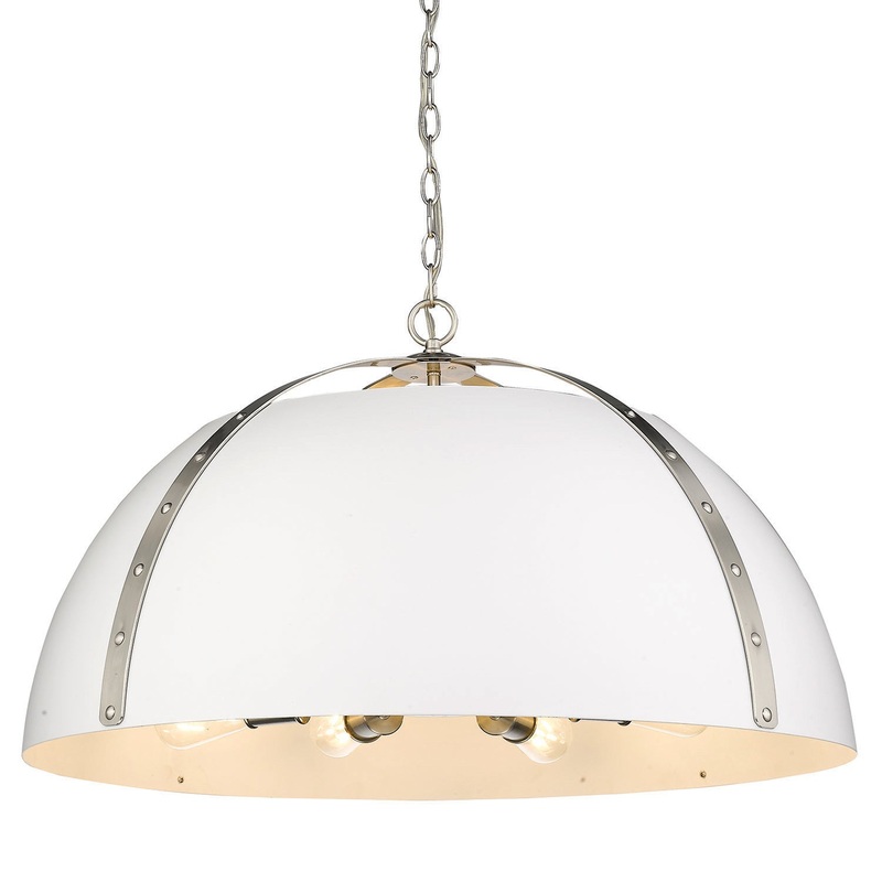 Aldrich Eight Light Pendant in Pewter
