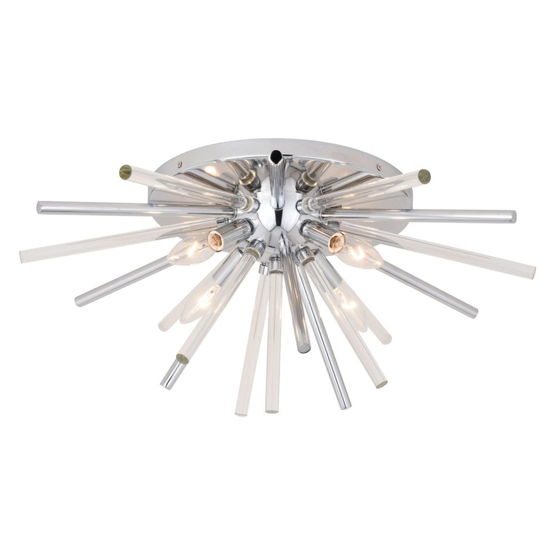 Aria Four Light Flush Mount in Chrome