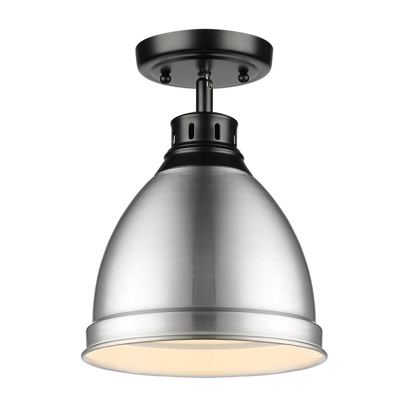 Duncan One Light Flush Mount in Matte Black