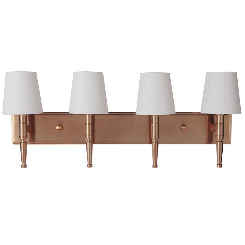 Ella Four Light Vanity in Satin Brass