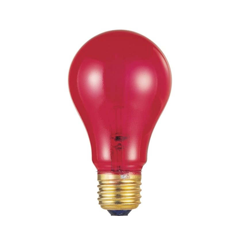 Light Bulb Light Bulb in Transparent Red
