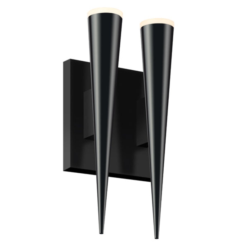 Micro Cone LED Wall Sconce in Satin Black