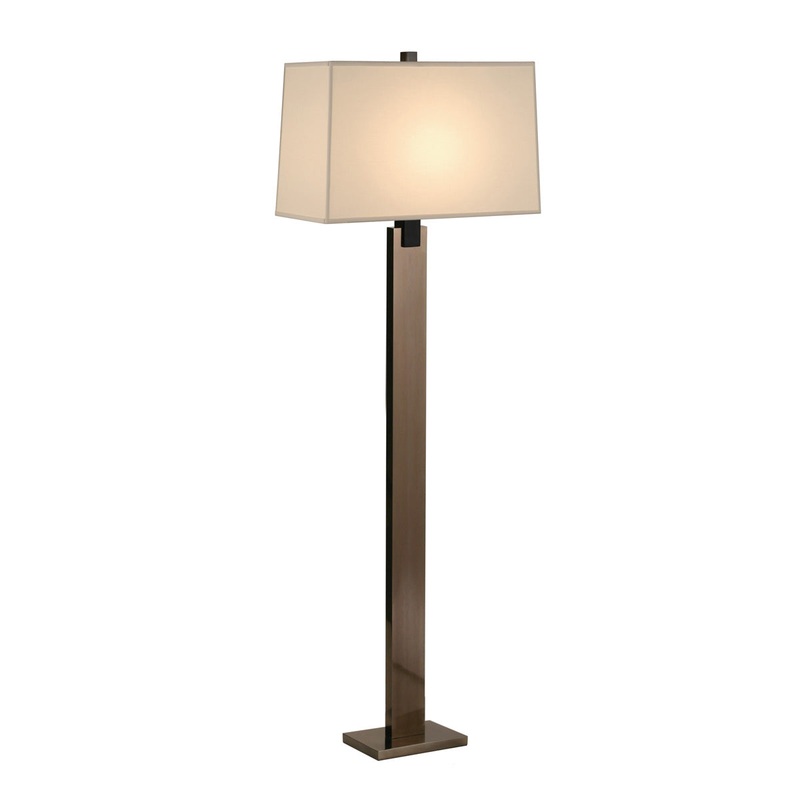 Monolith One Light Floor Lamp in Black Nickel
