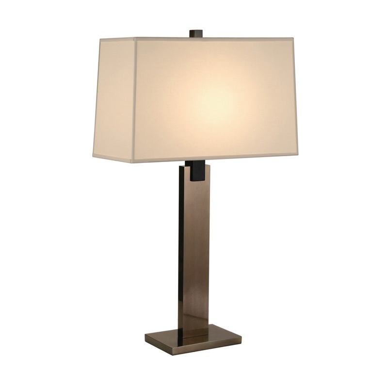 Monolith One Light Table Lamp in Black Nickel