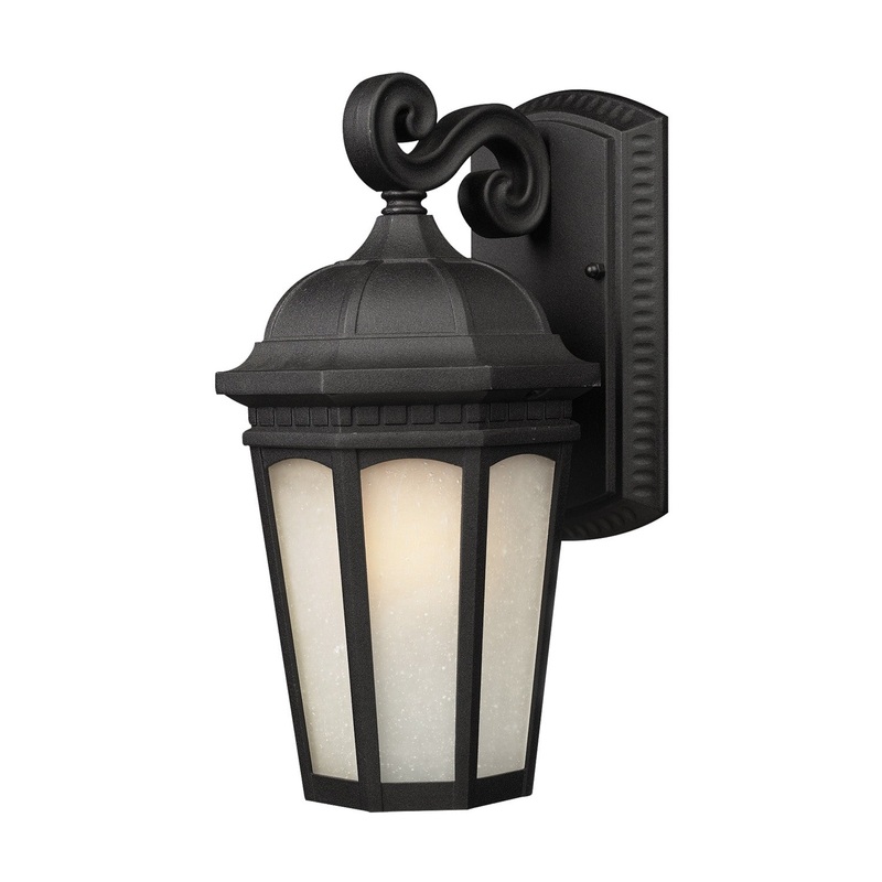Newport One Light Outdoor Wall Sconce in Black