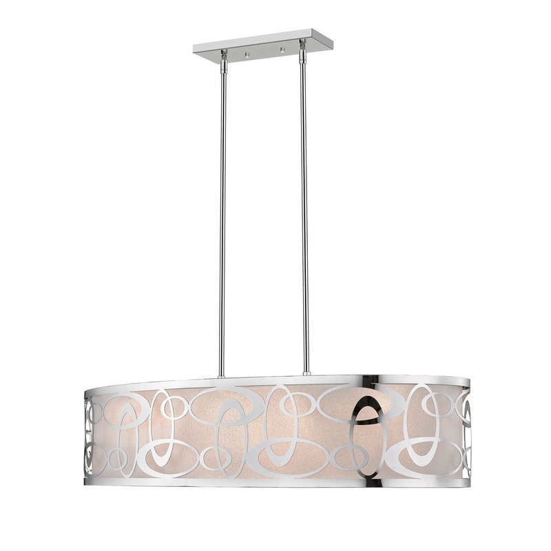Opal Four Light Pendant in Chrome