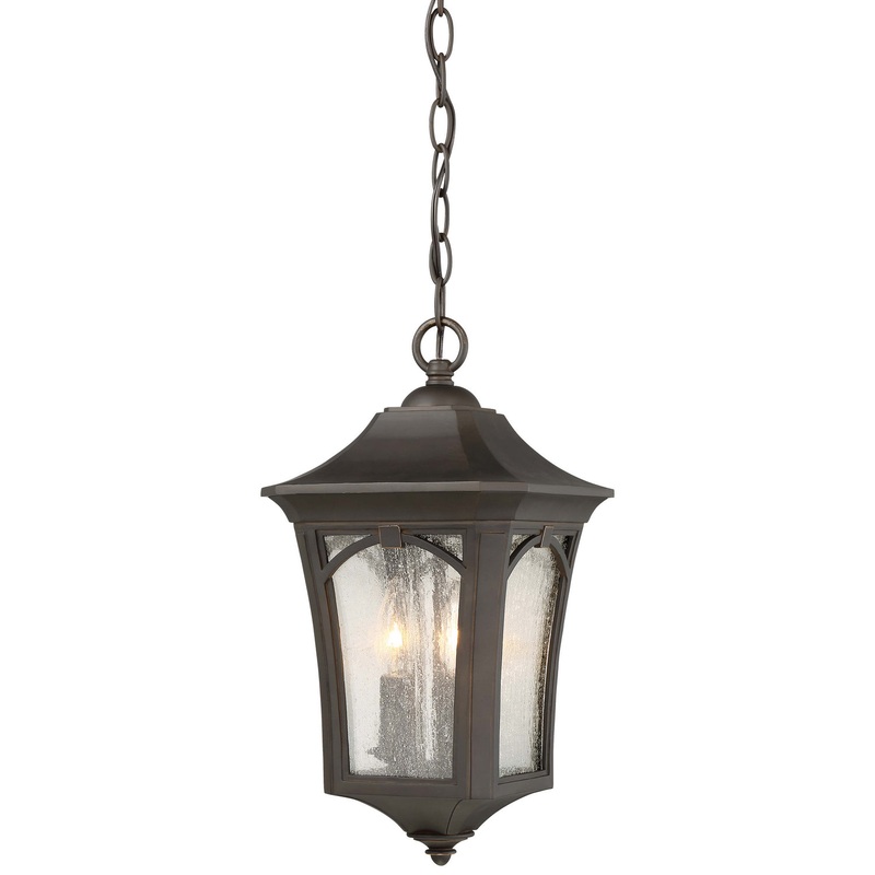 Solida Three Light Chain Hung in Oil Rubbed Bronze W/ Gold High