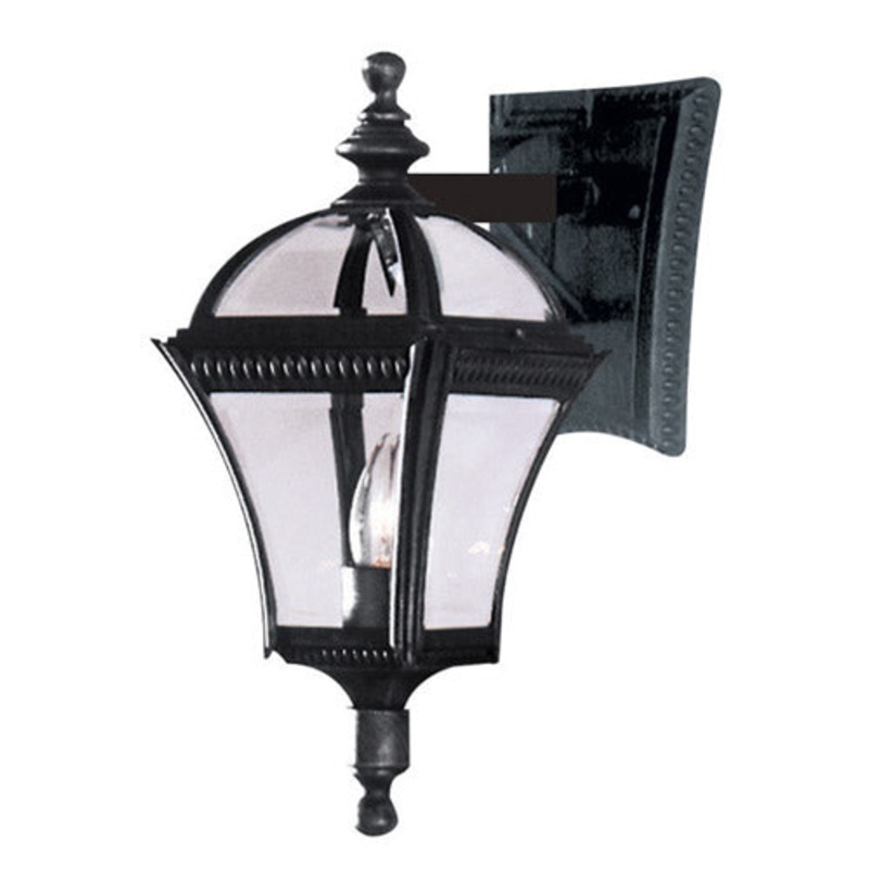 Washington One Light Wall Lantern in Black
