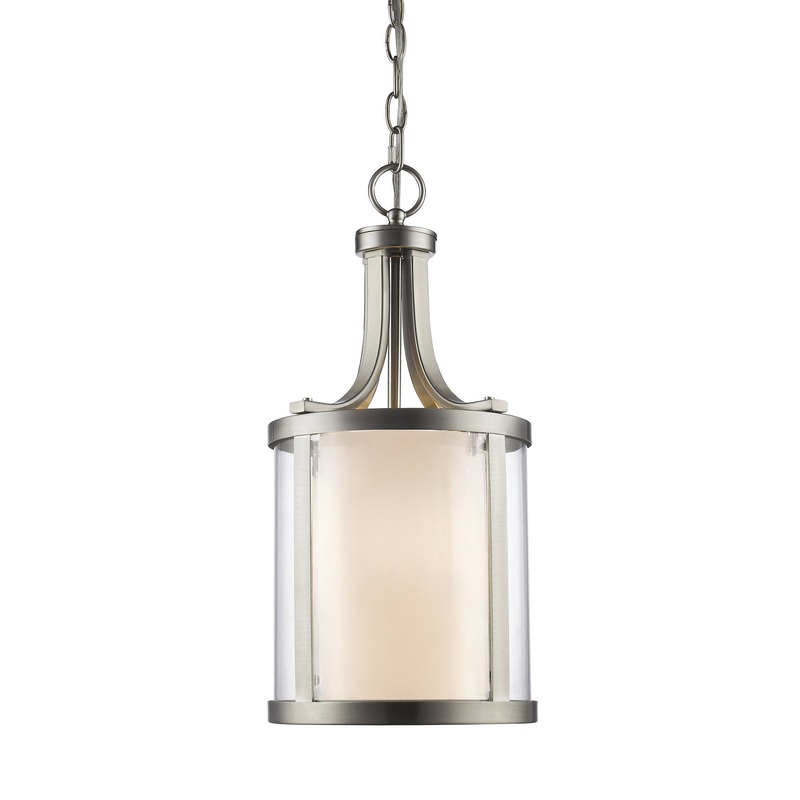 Willow Three Light Pendant in Brushed Nickel