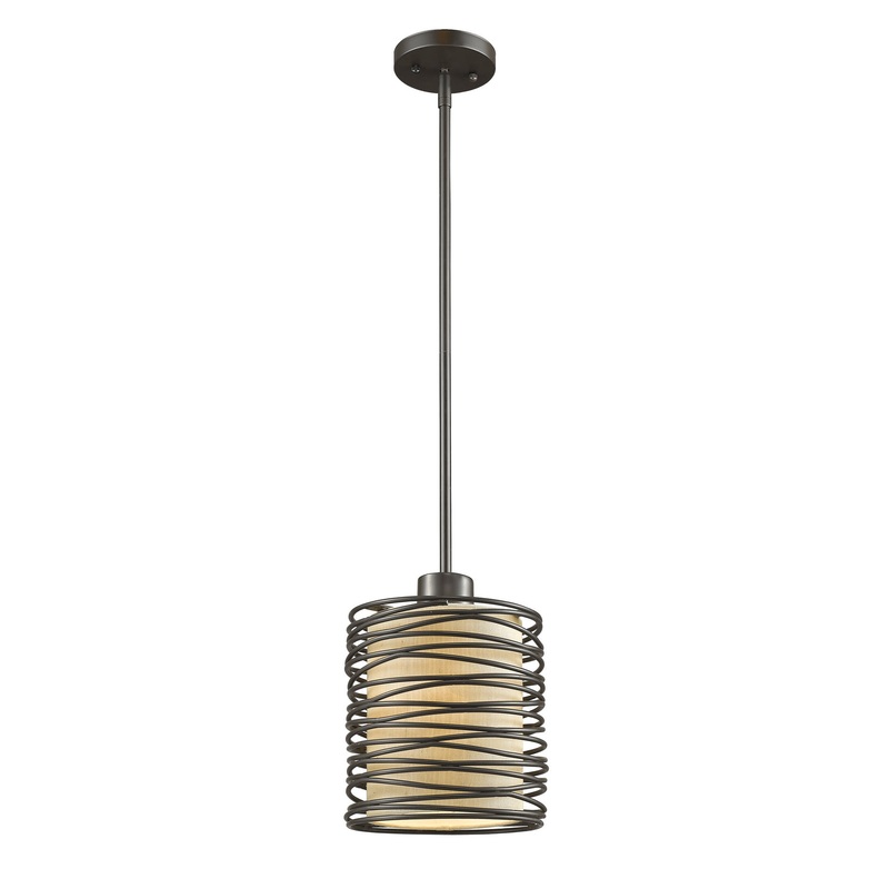 Zinnia One Light Mini Pendant in Bronze