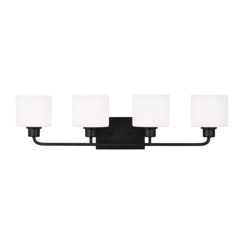 Canfield Four Light Wall / Bath in Midnight Black