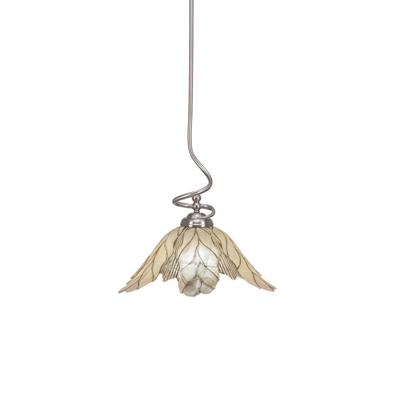 Capri One Light Pendant in Brushed Nickel