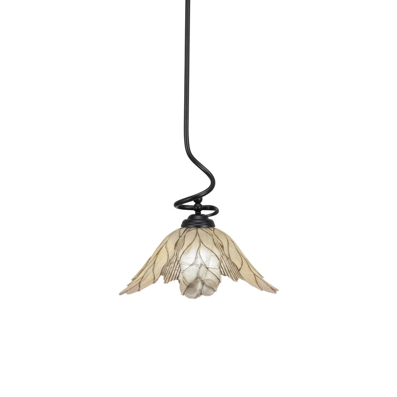 Capri One Light Pendant in Matte Black