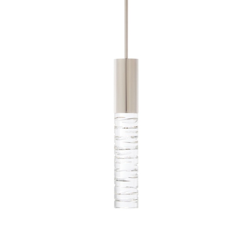 Cru LED Mini Pendant in Polished Nickel