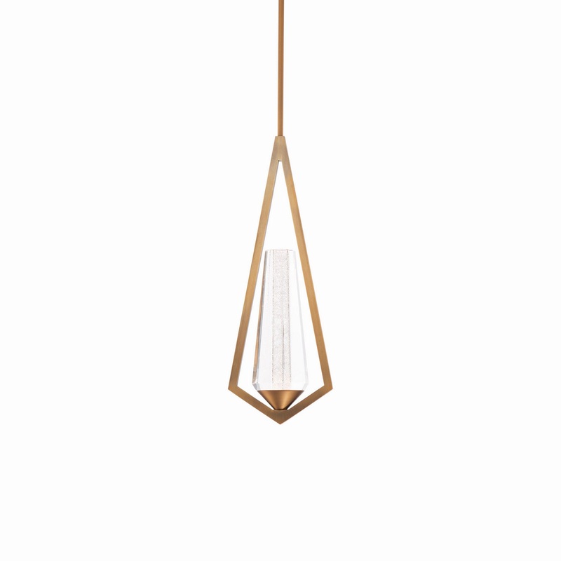 Devotion LED Mini Pendant in Aged Brass