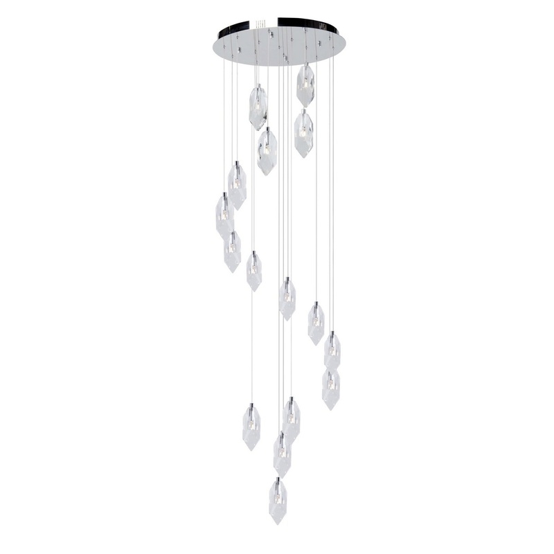 Doccia 16 Light Chandelier in Chrome