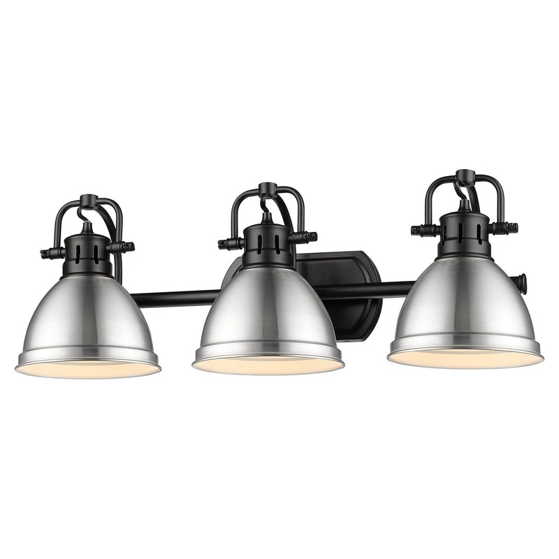 Duncan BLK Three Light Bath Vanity in Matte Black