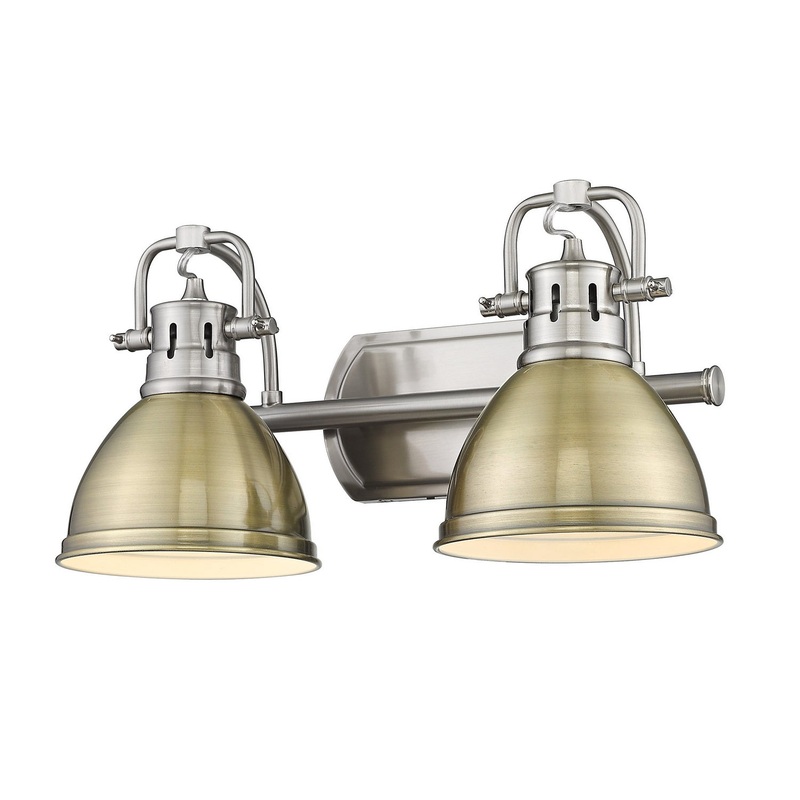 Duncan PW Two Light Bath Vanity in Pewter