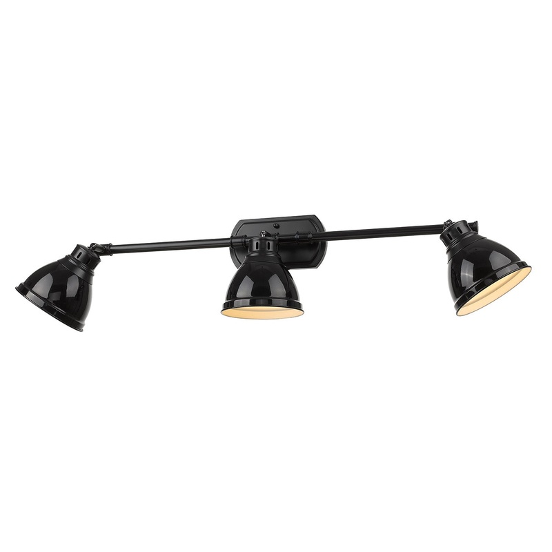 Duncan Three Light Bath Vanity in Matte Black