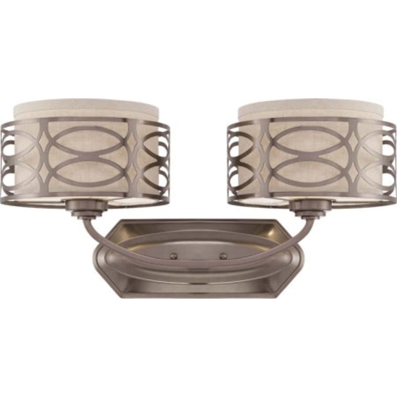 Harlow Two Light Vanity in Hazel Bronze