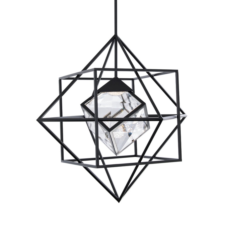 Heracles LED Pendant in Black
