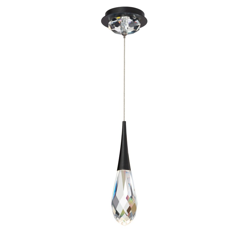 Hibiscus LED Mini Pendant in Black