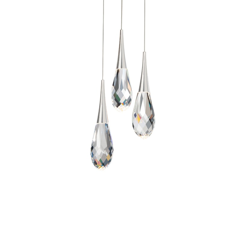 Hibiscus LED Pendant in Polished Nickel