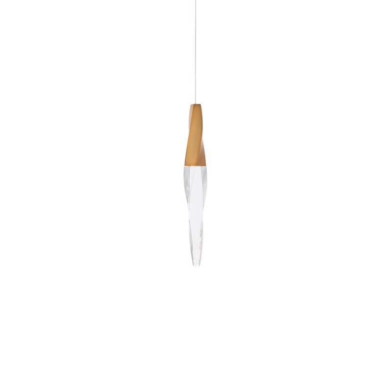 Kindjal LED Mini Pendant in Aged Brass