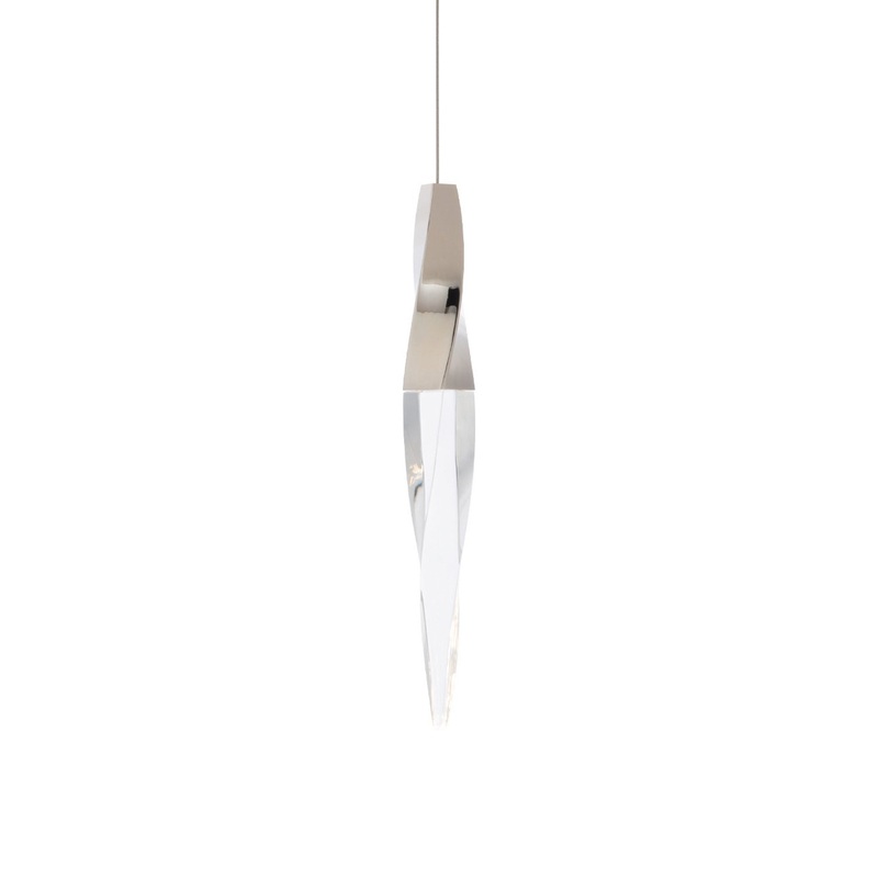 Kindjal LED Mini Pendant in Polished Nickel