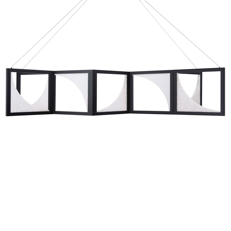 Luna LED Linear Pendant in Black