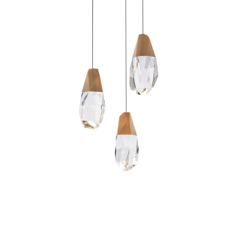 Martini LED Pendant in Aged Brass