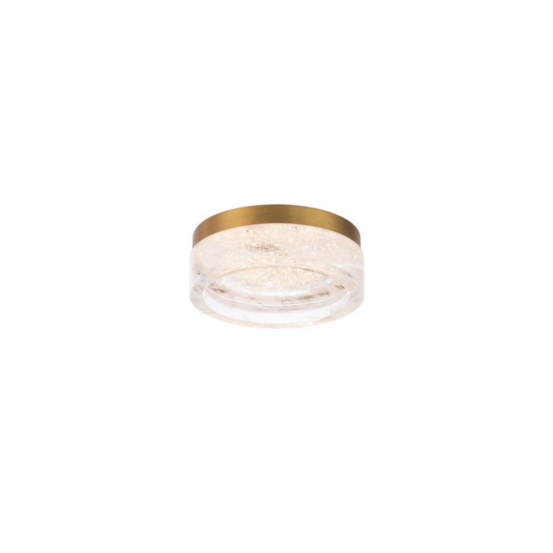 Melange LED Flush Mount in Aged Brass