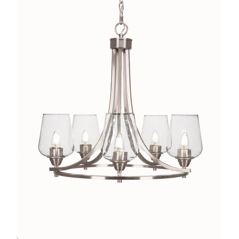 Paramount Five Light Chandelier in Brushed Nickel