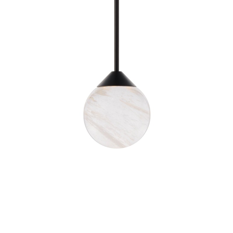 Quest LED Mini Pendant in Black