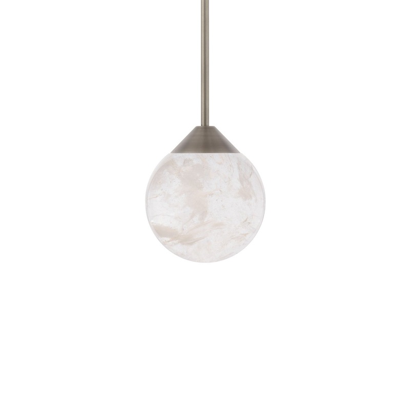 Quest LED Mini Pendant in Brushed Nickel